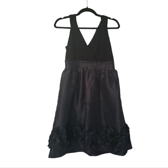 Max & Cleo Black Rosette Cocktail‎ Party Dress Size 4 - Picture 3 of 8